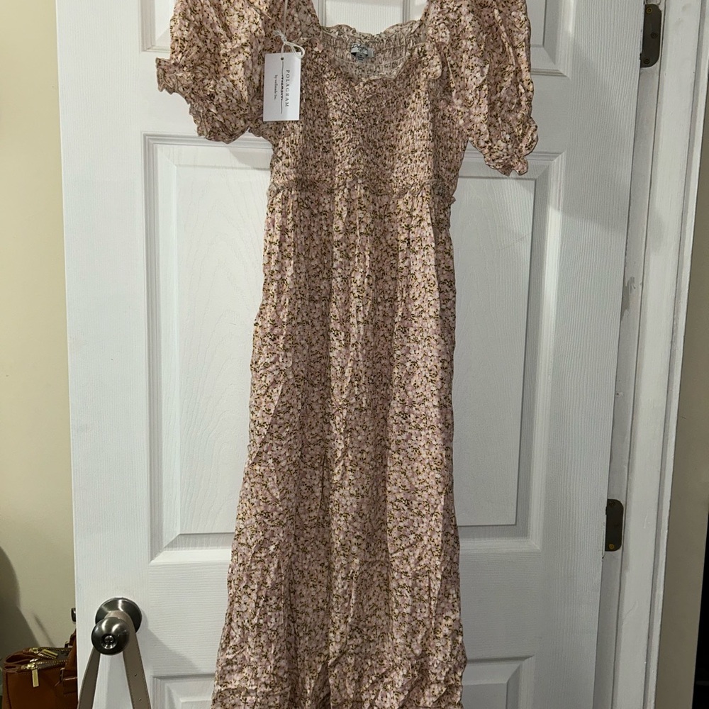 Polagram Floral Puff Sleeve Dress